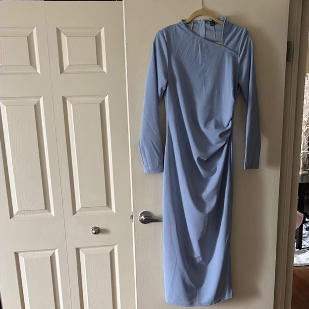 Elegant Blue Women's Dress